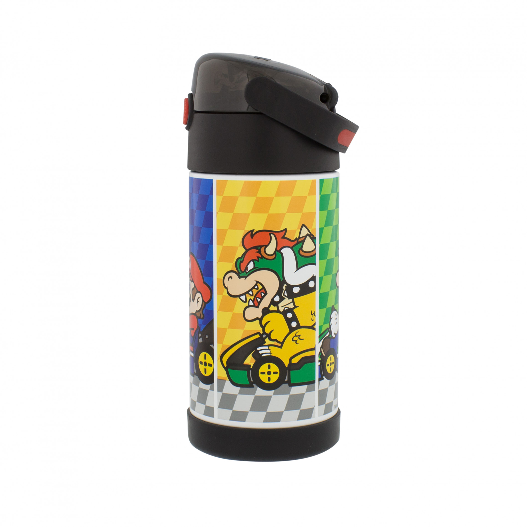 Super Mario Bros. Mario Kart Thermos 12oz Water Bottle with Straw